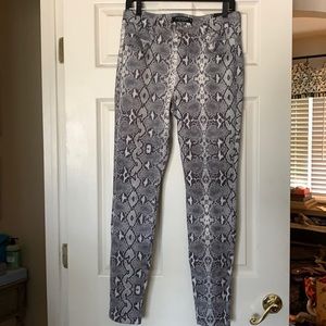 Lizard print jeans